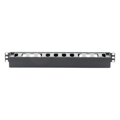 Organizador de Cables Horizontal de 1U para Rack de 19", Fabricado en Polímero Resistente a Deformaciones y Rayones