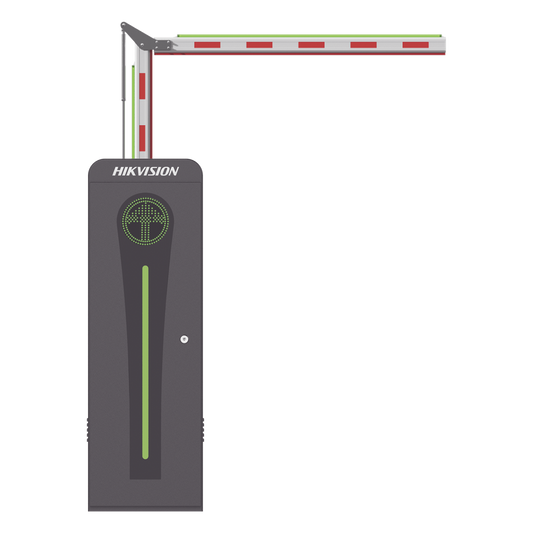 Barrera Vehicular con Brazo Articulado Iluminado Led 3 mts INCLUIDO (1.5 + 1.5) / Derecha / Alto Desempeño / Brushless / Semáforo Rojo-Verde en