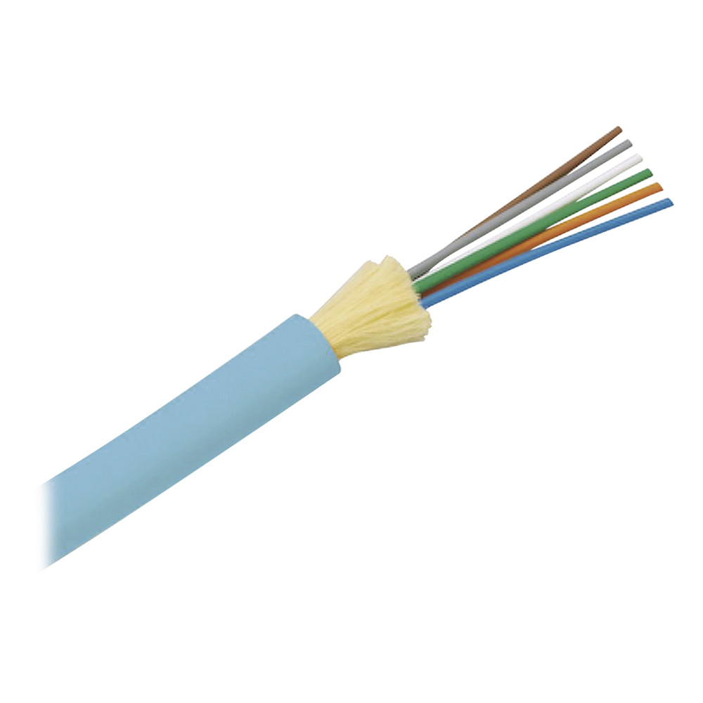Cable de Fibra Óptica de 12 Hilos, Multimodo OM4 50/125 Optimizada, Interior, Tight Buffer 900um, No Conductiva (Dieléctrica), OFNR (Riser), Precio