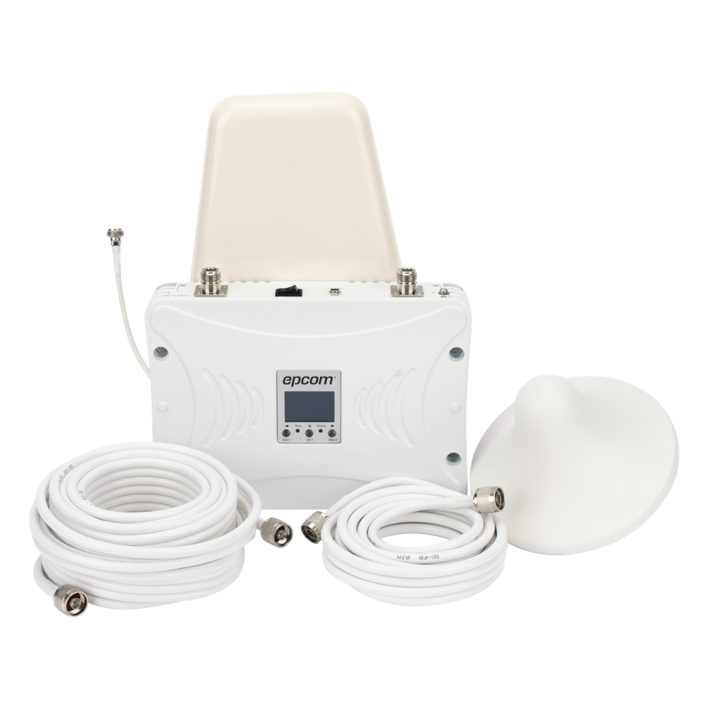 Kit Amplificador de Señal Celular 2G, 3G y 4G / Mejora llamadas convencionales y VoLTE / Amplifica señal de TELCEL, AT&T y MOVISTAR / Cubre hasta 300