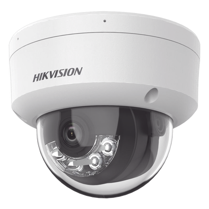 [Dual Light + 2 Micrófonos Integrados] Domo IP 8 Megapixel (4K) / Lente 2.8 mm / 30 mts Luz Blanca + 30 mts IR / ACUSENSE / Exterior IP67 / IK10