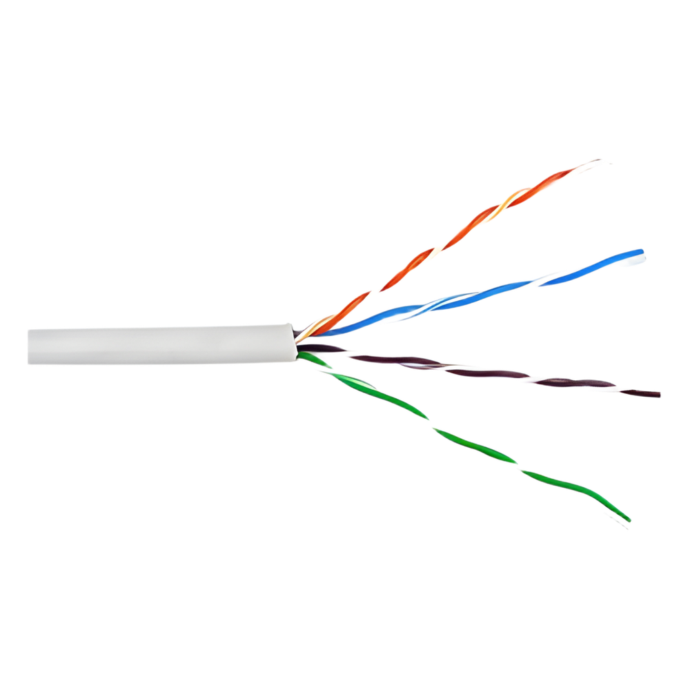 Bobina de Cable de 305 Metros (1000 Pies) UTP Cat6 Riser / Color Blanco / UL, CMR, Probado a 350 Mhz / Para Aplicaciones de CCTV, Redes de Datos, IP