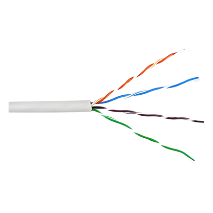 Bobina de Cable de 305 Metros (1000 Pies) UTP Cat6 Riser / Color Blanco / UL, CMR, Probado a 350 Mhz / Para Aplicaciones de CCTV, Redes de Datos, IP