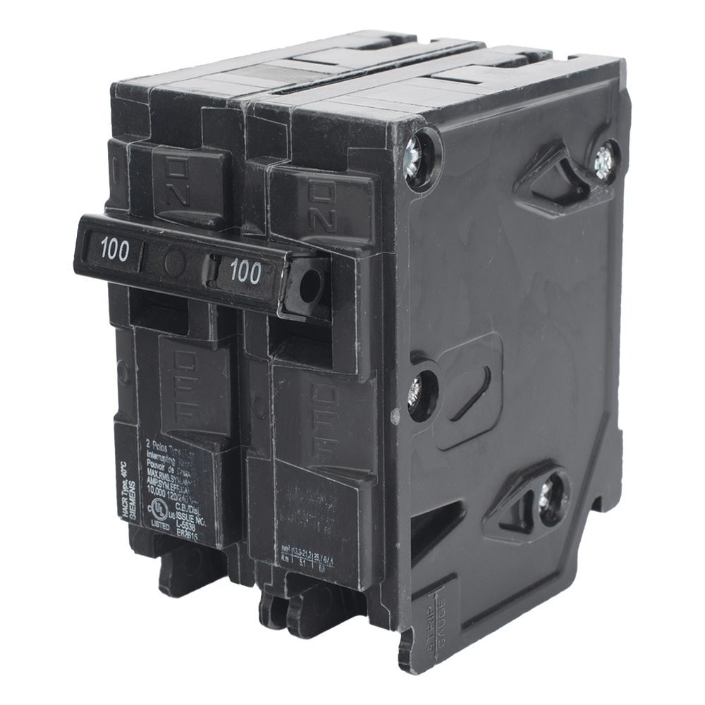 Interruptor automático enchufable tipo QP 2 polos, 100 amp