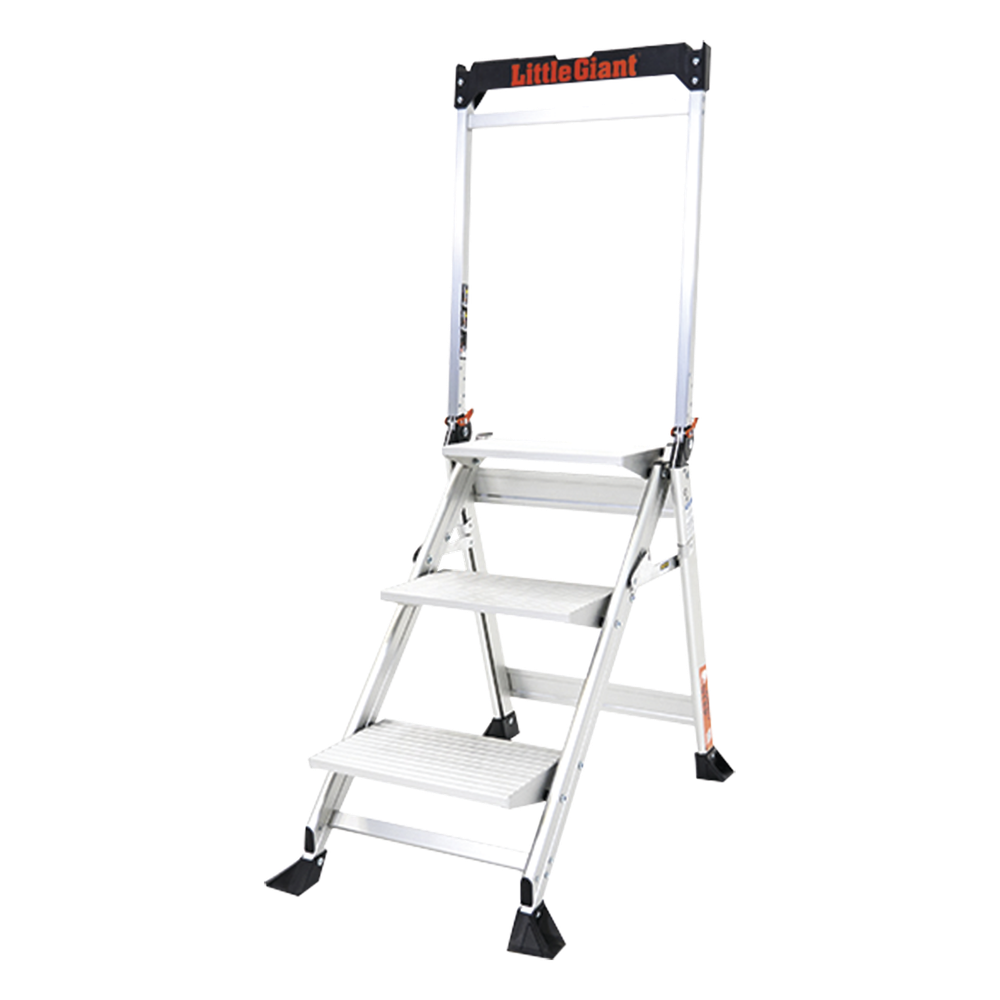 Escalera de Tijera con Punto de Apoyo Anti-caídas de 0.67 m (Nivel de Pie), con Peldaños JUMBO, (SKU 11903).
