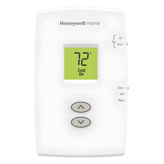 Termostato no programable vertical de 1 etapa calor/frío para sistemas convencionales (gas, aceite, eléctrico) y calefacción por agua caliente, vapor