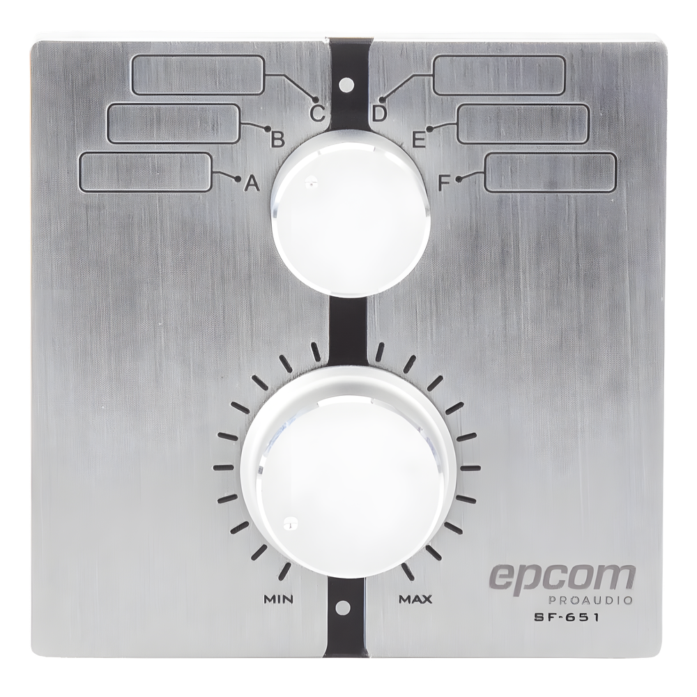 Control de Volumen Remoto con Selector de Canales | Compatible con Amplificador SF2240UC - SF4240UC