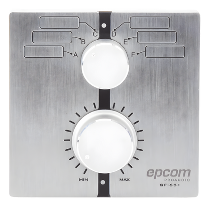 Control de Volumen Remoto con Selector de Canales | Compatible con Amplificador SF2240UC - SF4240UC