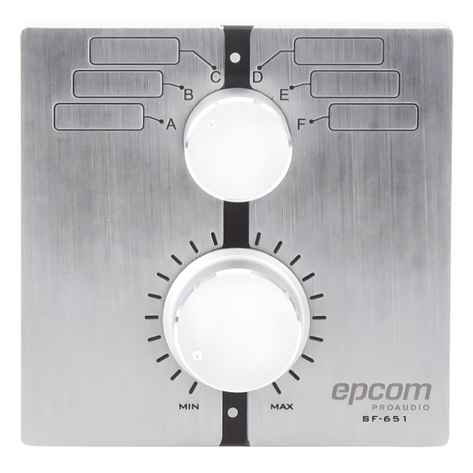 Control de Volumen Remoto con Selector de Canales | Compatible con Amplificador SF2240UC - SF4240UC
