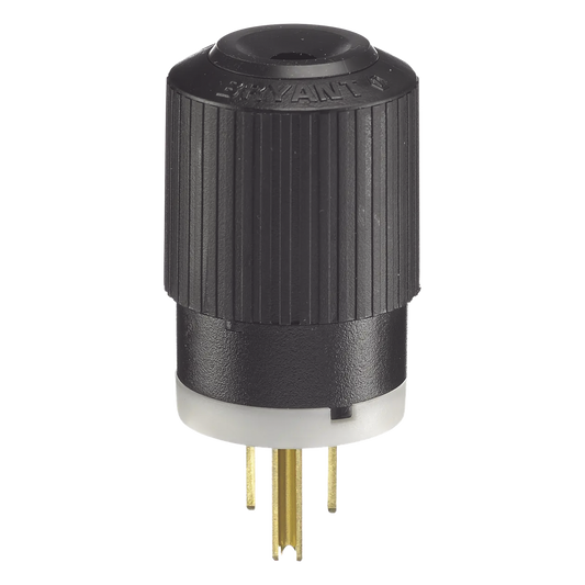 Clavija Negra 15 A 125 V CA 2 Polos 3 Hilos (NEMA 5-15P).