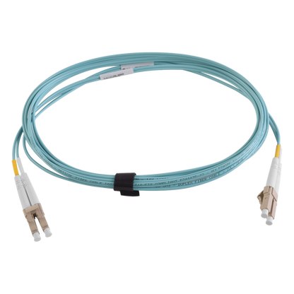 Jumper de Fibra Óptica Multimodo 50/125 XGLO OM3, LC-LC Duplex, OFNR, Color Aqua, 3 Metros (9.84 Pies)