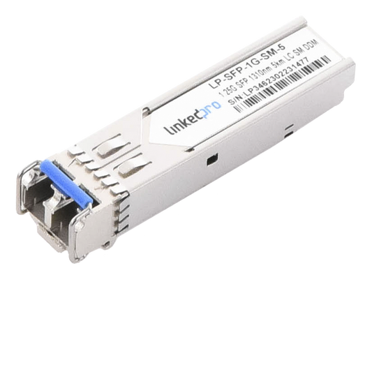 Transceptor Óptico SFP (Mini-Gbic) / Monomodo 1310 nm / 1.25 Gbps / 1000BASE / Conectores LC/UPC Dúplex / DDM / Hasta 5 km