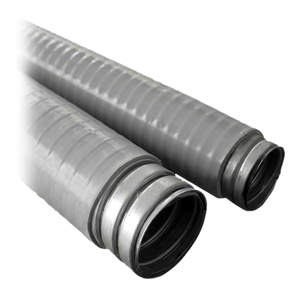 Tubo Flexible tipo Liquidtight de 2" (50 mm) / Acero + Forro PVC / Rollo de 20 Metros.