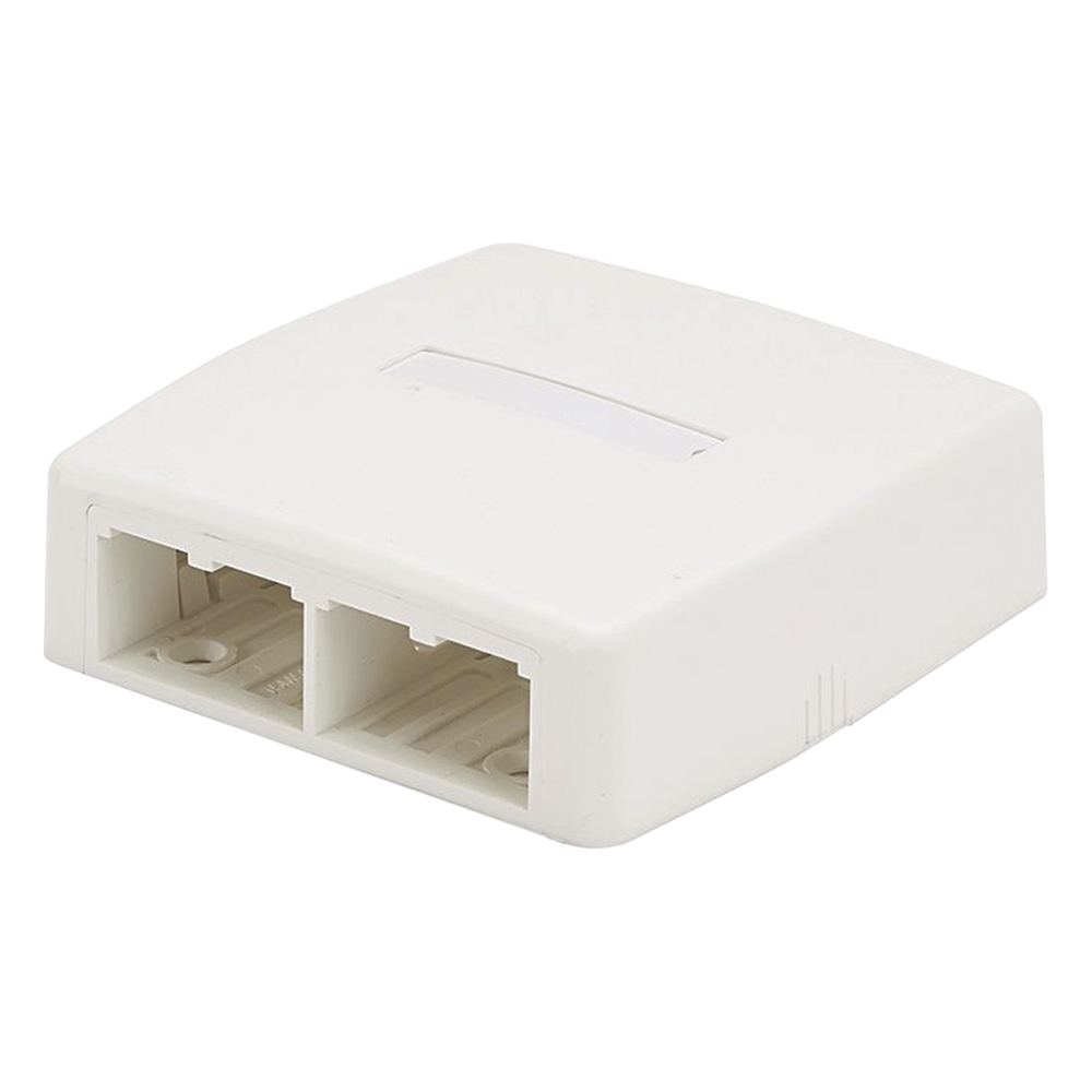 Caja de Montaje en Superficie, Para 4 Módulos Mini-Com, Color Blanco Mate