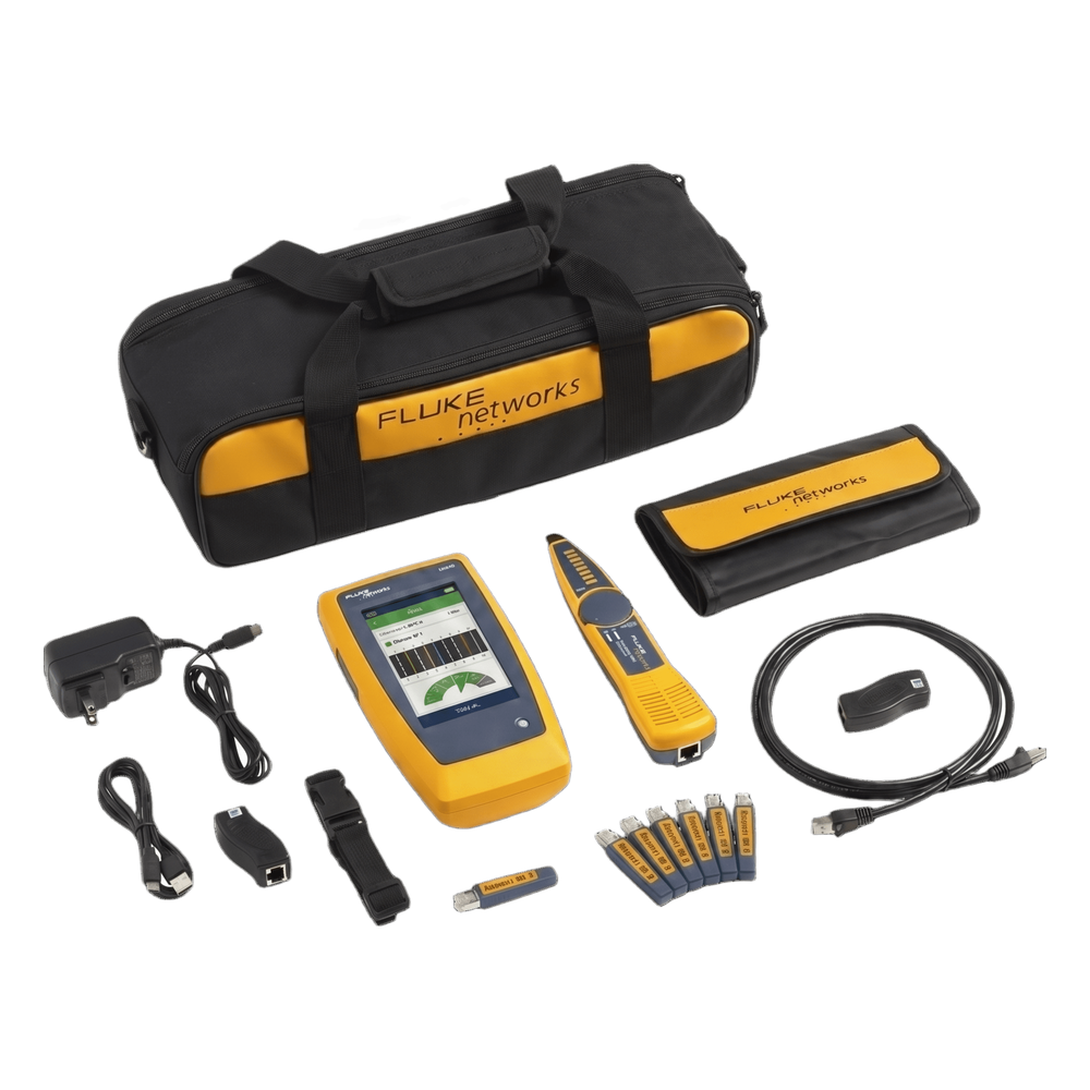 Kit Avanzado de Calificador de Red LinkIQ, Para Verificar Rendimiento de Cableado Hasta 10Gbps Basado en Frecuencia, con Pantalla Multitáctil a Color