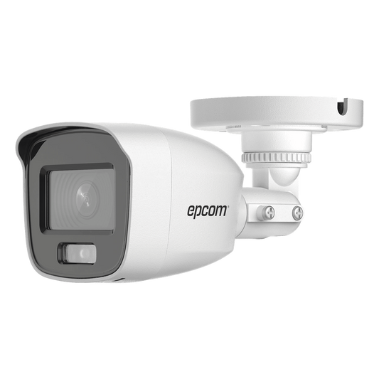 [Dual Light + ColorVu] Bala TURBOHD 2 Megapixel (1080p) / Lente 2.8 mm / 20 mts IR EXIR + 20 mts Luz Blanca / Micrófono Integrado / Exterior IP66