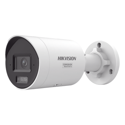 [Dual Light + ColorVu 3.0 + HikAI] Bala IP 8 Megapixel / Lente 2.8 mm / 40 mts IR + Luz Blanca / 2 Microfonos Integrados / Exterior IP67 / WDR 130 dB