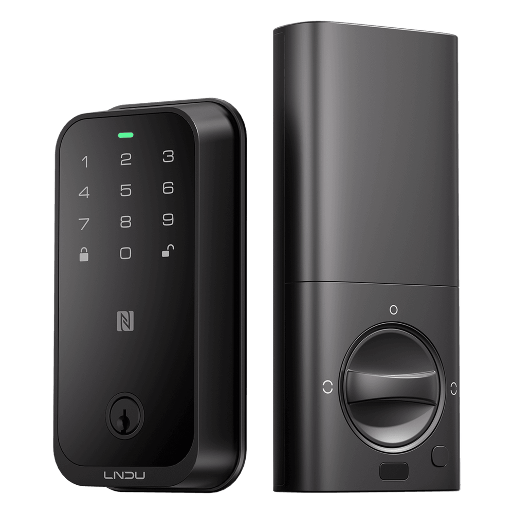 Cerradura Inteligente con Huella Digital LNDU HK01W / WiFi Integrado / Compatible Apple HomeKit / Teclado Táctil / 8 Baterías AA / Escaneo