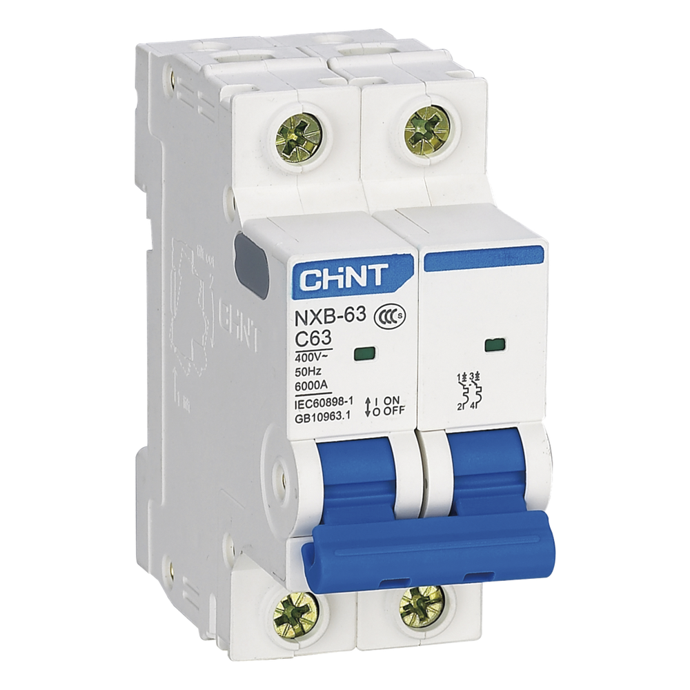 Pastilla para Riel Din, 2 Polos, 32 Amp, Vca:110/415v, 6kA, Catálogo: NXB632PC32.