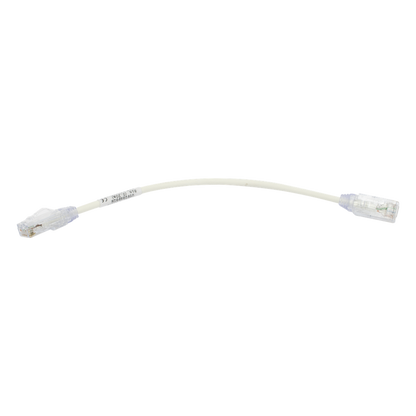 Cable de Parcheo TX6, UTP Cat6, Diámetro Reducido (28AWG), Color Blanco, 20.32 cm (8 Pulgadas)
