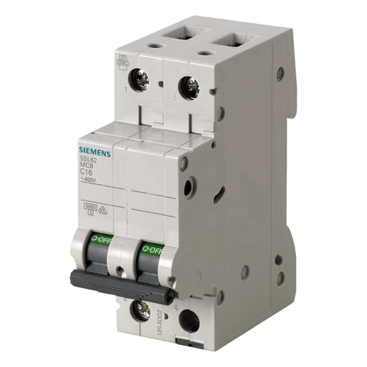 Interruptor Riel Dinn Tipo 5SL6, 2 polos, 32 amp