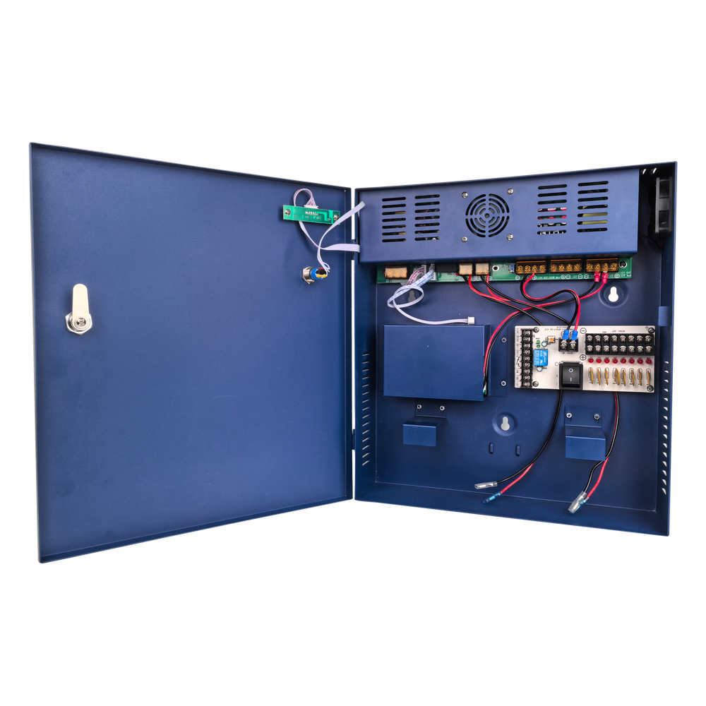 Fuente de poder profesional PoE (Power over Ethernet) de 8 puertos con capacidad total de 360W, diseñada específicamente para sistemas de