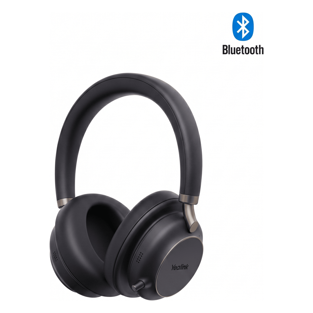 Auriculares Yealink BH76 Plus Stereo MS edition/Bluetooth 5.3 con adaptador USB-C y USB-A/Cancelación activa de ruido/Estilo de uso supraaural y