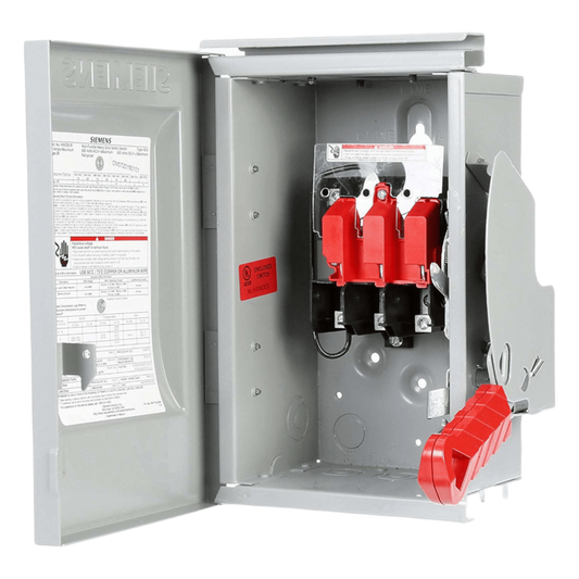 Interruptor de Seguridad HNF362R, 600Vca, 3 polos, 60 Amp, sin portafusibles, Nema 3R.