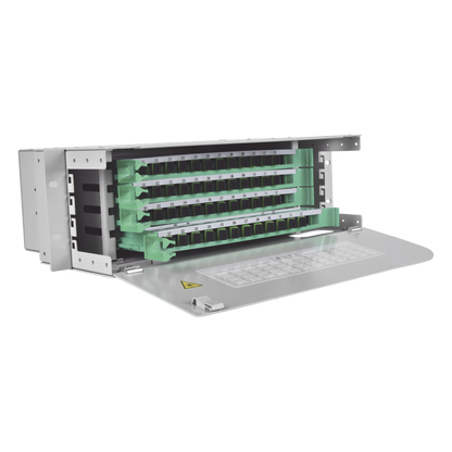 Distribuidor de Fibra Óptica para 48 Empalmes, con 48 Acopladores SC/APC y 48 Pigtails, 19, 3 UR