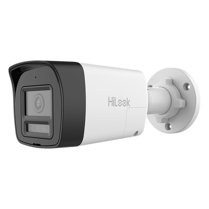 [Audio Bidireccional + Dual Light + ColorVu] Bala TURBOHD 3K (5 Megapixel) / Lente 2.8mm / 30 mts IR EXIR + 20 mts Luz Blanca / Micrófono y Bocina