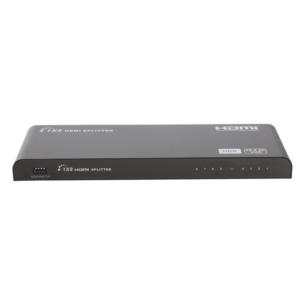 Splitter HDMI 4K de 1 Entrada a 8 Salidas (Simultaneas) | Soporta 4K×2K | Ajuste de resoluciones EDID | HDR | HDMI 2.0 | HDCP 2.2 | Permite mezclar