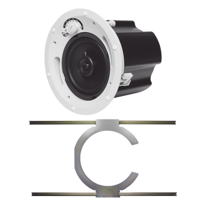 KIT de Bocina de Techo TruAudio de 6.5in CL70V6UL con Soporte de Acero Rígido para Techos Suspendidos