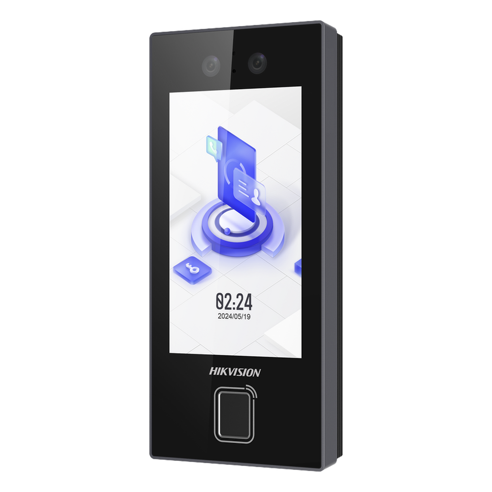 Terminal Facial MinMoe DS-K1T344EBFWX-E1 / Lector de Huellas y Tarjetas PROX EM / 3000 Rostros / 3000 Huellas / Pantalla 4.5" / Hik-Connect Teams