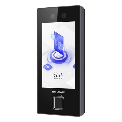 Terminal Facial MinMoe DS-K1T344EBFWX-E1 / Lector de Huellas y Tarjetas PROX EM / 3000 Rostros / 3000 Huellas / Pantalla 4.5" / Hik-Connect Teams