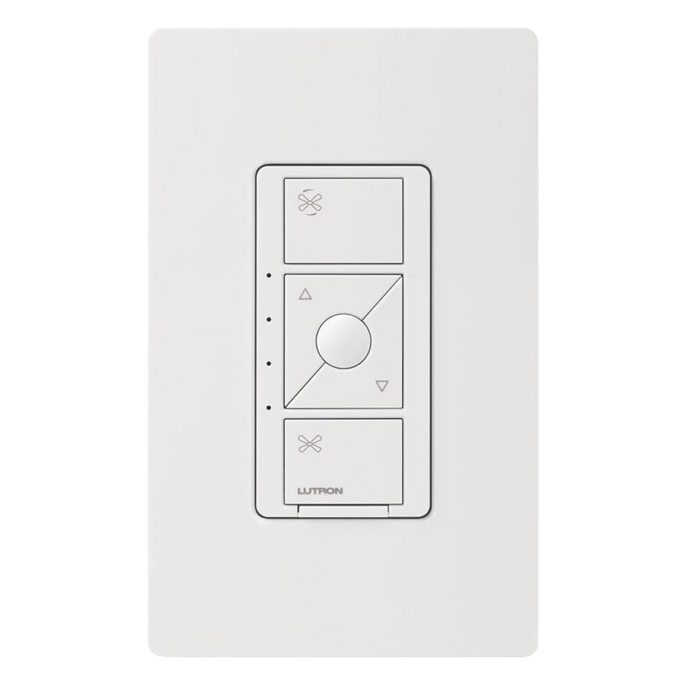 Control de velocidad inalámbrico Caseta Wireless para ventilador de techo de paletas, 120 V, 1.5 A, unipolar, requiere neutro, color blanco
