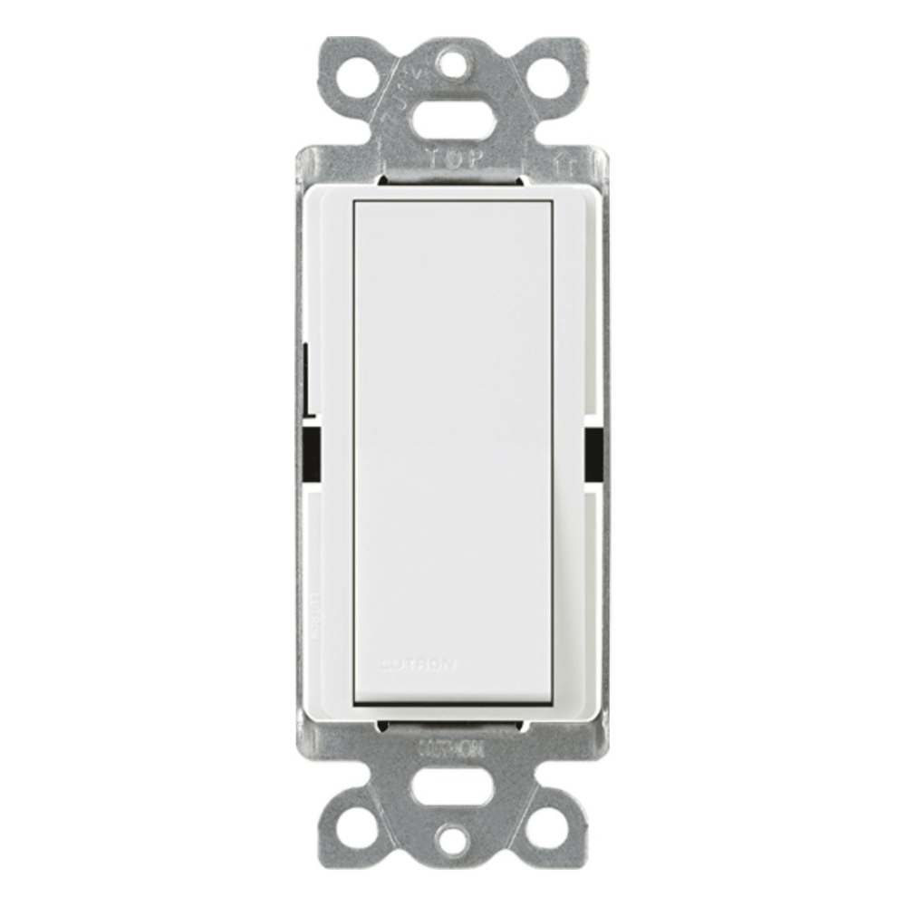 Apagador de pared Claro de 3 vías tipo paleta, 15 A, 120/277 V, para cargas generales de iluminación y motores, color blanco brillante