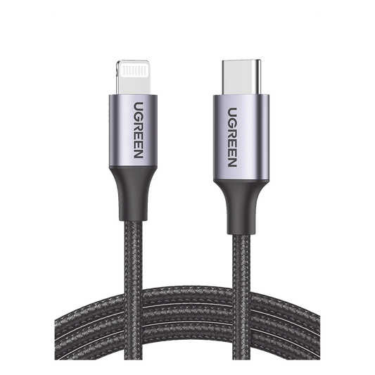 Cable USB-C a Lightning | 1 Metro (3.28 Pies) | Certificado MFi | Carga Rápida 60W | 480 Mbps | Conector C94 | Adecuado para iPhone, iPad y iPod |