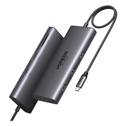 Docking Station USB-C Hub 10 en 1 UGREEN Revodok Pro 210 / Dual HDMI 4K 60Hz y 8K 30Hz / 3 Puertos USB-A + USB-C 3.0 / Carga PD 100W / Ethernet