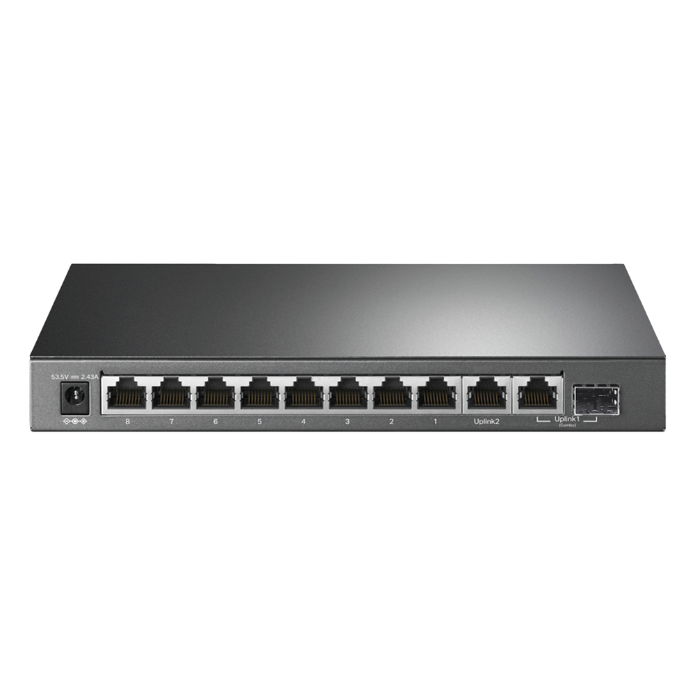 Switch PoE+ No Administrable De Escritorio 10 Puertos / 8 puertos 10/100/1000 Mbps PoE af/at Inteligiente / Presupuesto 123 W / Modo Extendido hasta