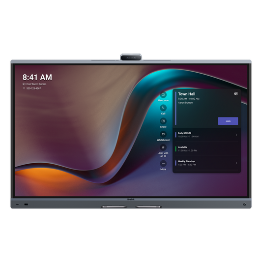 Yealink MeetingBoard 65 Pro, Centro de Colaboración Inteligente con IA, 4K UHD, Android 13, Micrófonos Integrados y Cámara Ultra Gran Angular