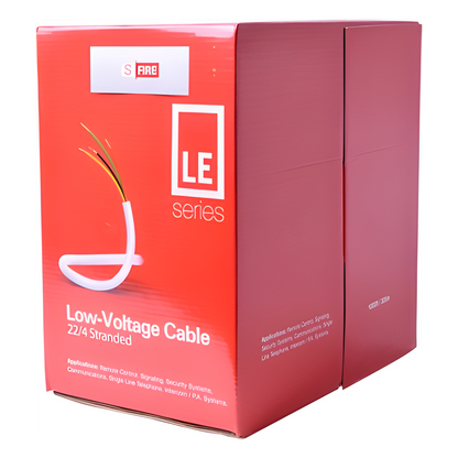 Bobina de 305 m (1000 ft) / Cable para Alarma 4x22 AWG / CCA / Blanco