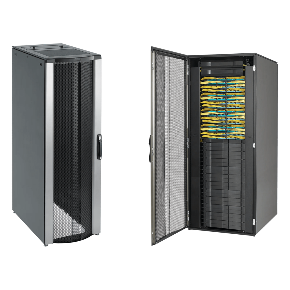 Gabinete Rack ProLine ConnecTek 42 UR 2000 x 800 x 1200 mm con Capacidad 1134 kg Acero, Color Negro Con Organizadores Laterales Frontal y Traseros