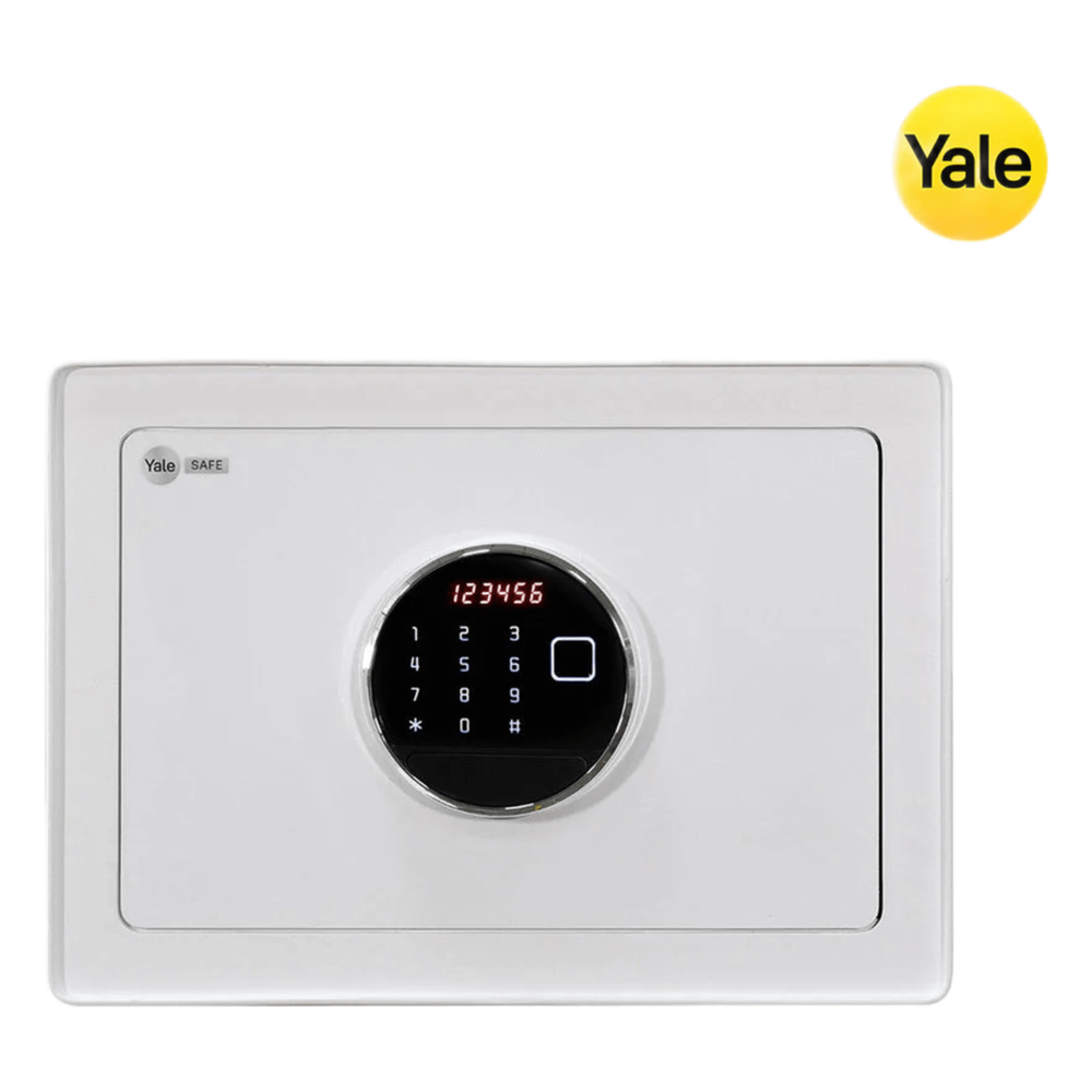 Caja Fuerte Hércules / Apertura Huella Dactilar, Código y Llave de Emergencia / Puerta de Acero 4 mm / 2 Bulones de Acero 20 mm / Pantalla LCD