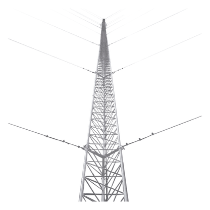 Kit de Torre Arriostrada de Piso de 30 m Altura con Tramo STZ45 Galvanizado Electrolítico (No incluye retenida).