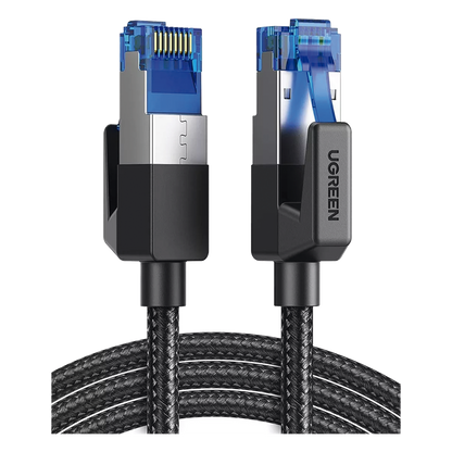 Cable Ethernet Cat8 CLASS F/FTP Redondo con Malla de Nylon 2 Metros (6.56 Pies)