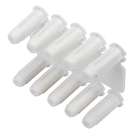 Taquete blanco 3/16" para tornillo 8mm x 3/4" (100pzs) (1101-01100)