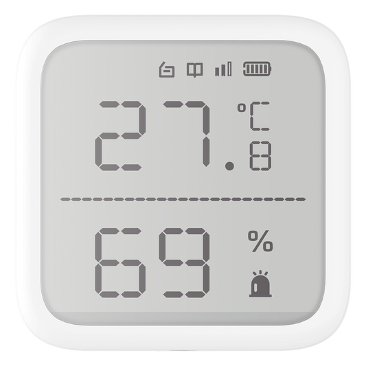 (AX PRO) Detector de Temperatura y Detector de Humedad Inalámbrico / 2.7" de Tamaño / Uso en Interior / Rango de Detección desde -35°C hasta 99°C