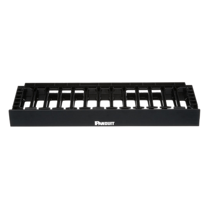 Organizador de Cables Horizontal NetManager de Alta Densidad, Sencillo (Solo Frontal), Para Rack de 19in, 1UR