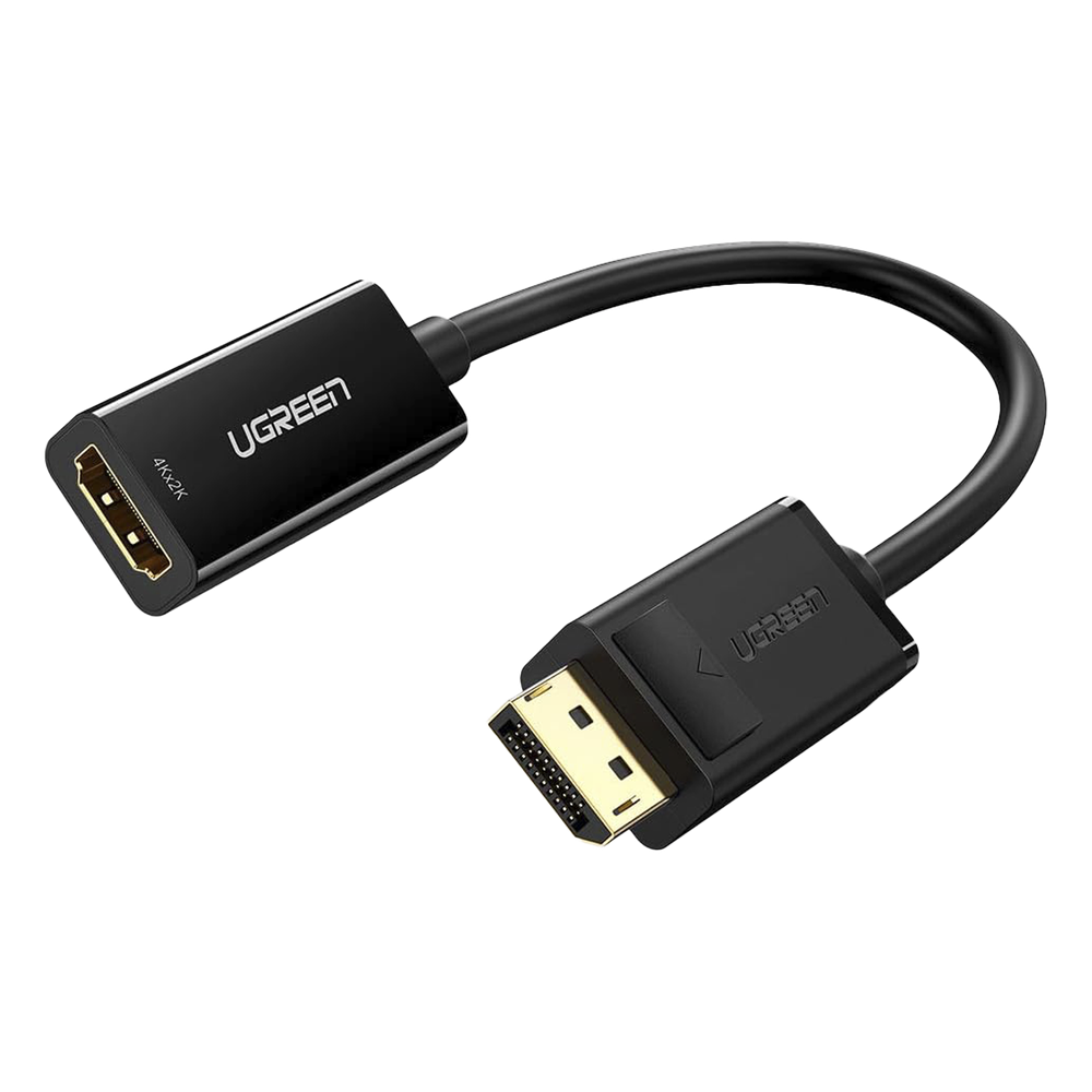 Convertidor DisplayPort a HDMI 4K| 3D | HDR | Blindaje Interno | Botón Liberador | Carcasa de ABS | Plug & Play | CE, FCC, RoHS | Cable de 25 cm