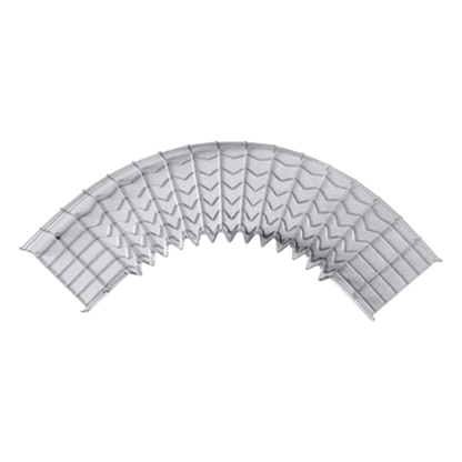 Curva Pre-Fabricada Horizontal de 90° con medidas de 54 mm de Peralte y 200 mm Ancho (54/200 mm)